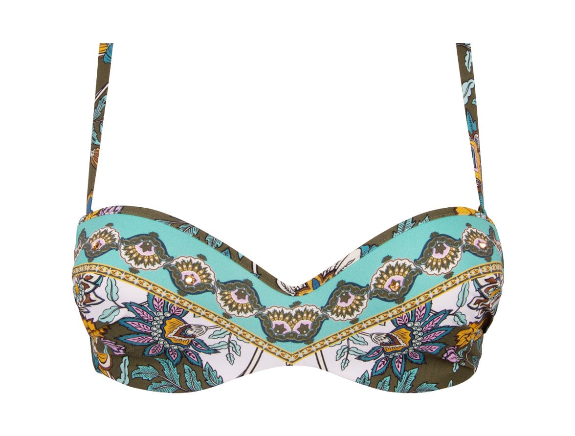 Sujetador de bikini Bandeau Coque Fleur Persane de Lise Charmel